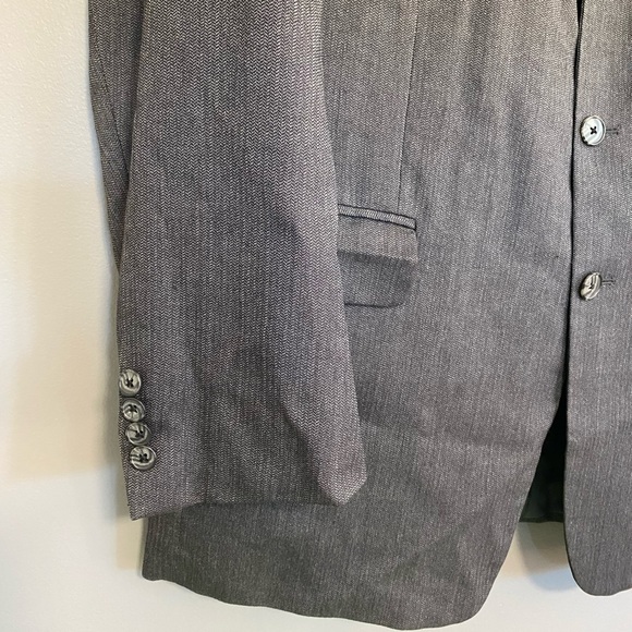 Joseph Abboud Nordstrom Mens Grey Suit Jacket Sport Coat Size 42L - Picture 8 of 14